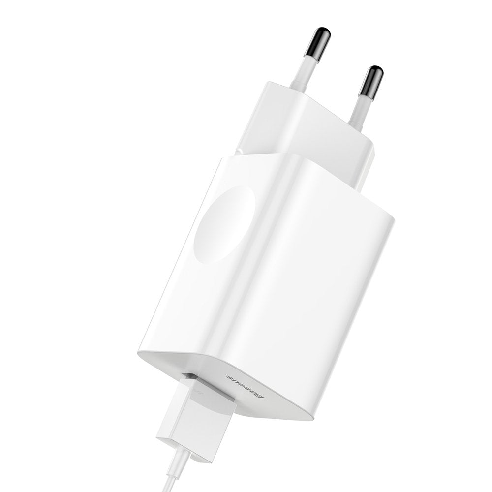 Sieťová nabíjačka Baseus, 24W, 3A, 1 x USB-A, Biela CCALL-BX02
