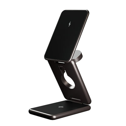 Bezdrôtová nabíjačka Allity. AWC-230-22WMS 3v1, 22.5W, 1.67A, Sivá