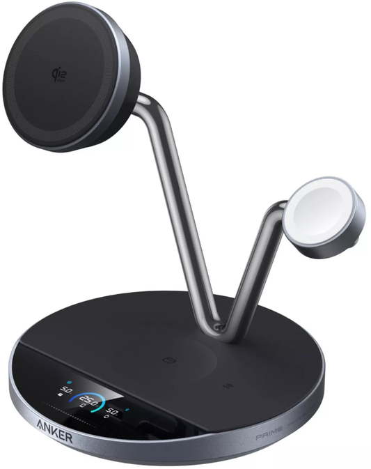 Bezdrôtová nabíjačka Anker Prime MagGo AirCool 3in1, 25W, Čierna B25X7G11