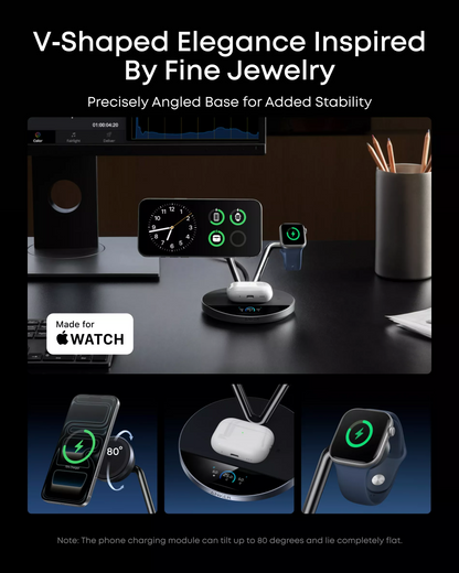 Bezdrôtová nabíjačka Anker Prime MagGo AirCool 3in1, 25W, Čierna B25X7G11