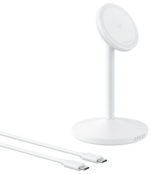 Bezdrôtová nabíjačka Anker MagGo Stand, 15W, 1.67A, Biela A25X1H21