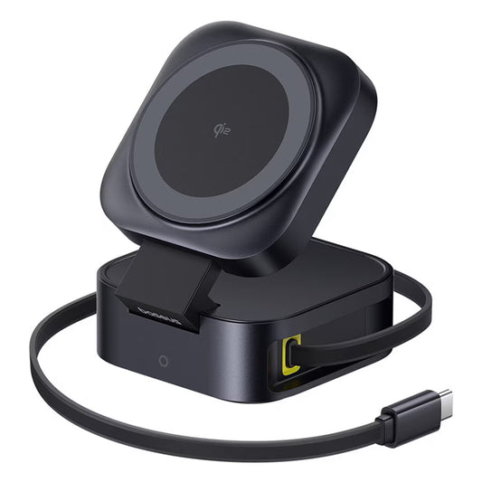 Bezdrôtová sieťová nabíjačka Baseus PicoGo 2in1, 67W, 3A, 1 x USB-C, Čierna P10276800123-00