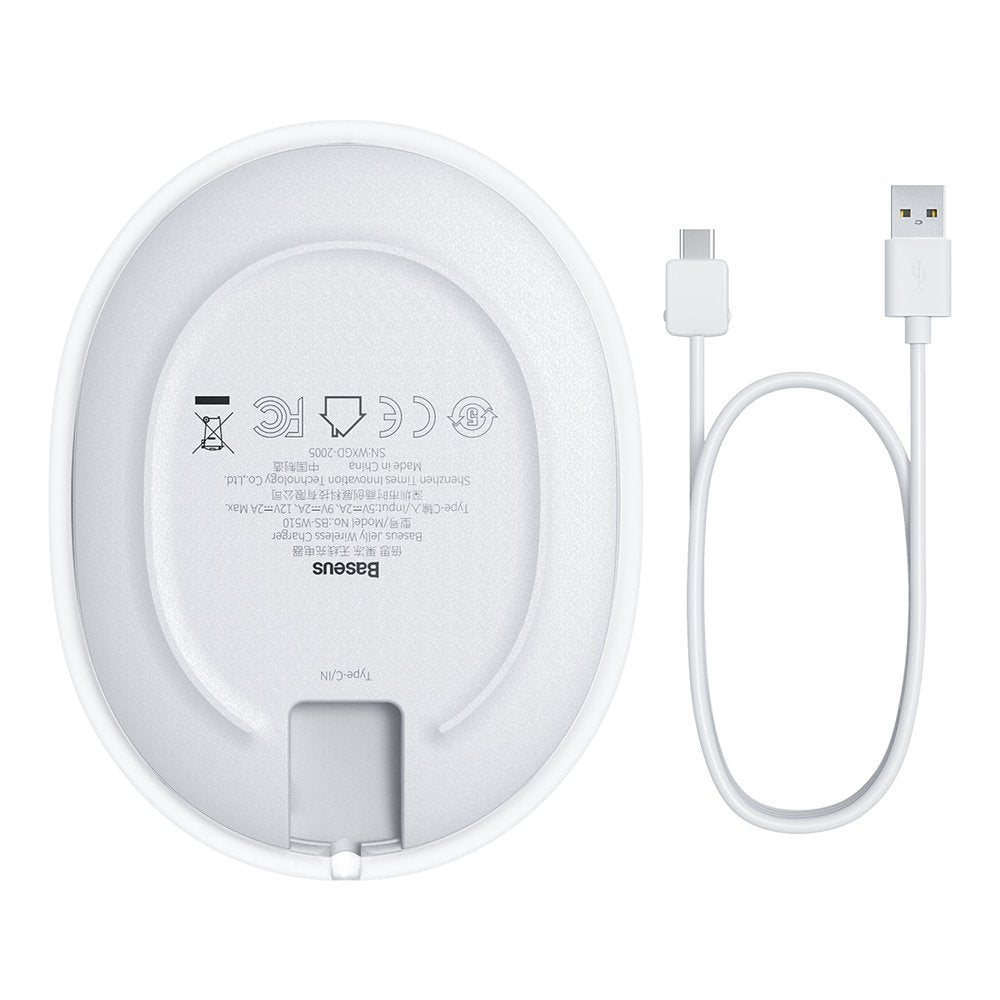 Bezdrôtová nabíjačka Baseus Jelly, 15W, 1.67A, Biela WXGD-02