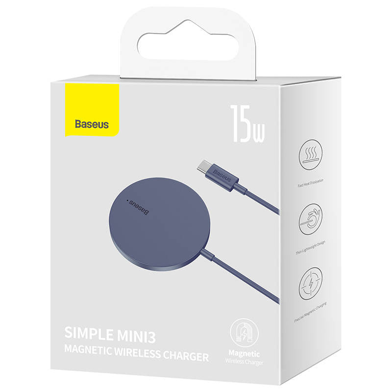Bezdrôtová nabíjačka Baseus Simple Mini3, 15W, 1.67A, Fialová CCJJ040205