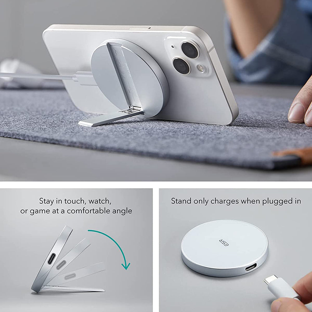 Bezdrôtová nabíjačka ESR HaloLock, 15W, 1.67A, Biela