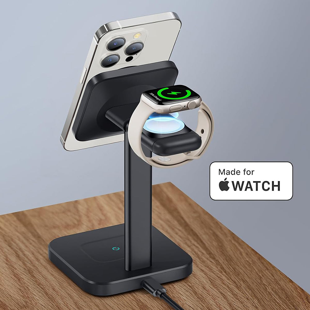 Bezdrôtová nabíjacia stanica ESR HaloLock 3v1, 15W, 1.67A, čierna