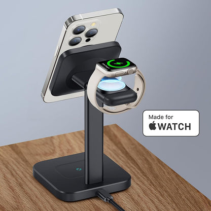 Bezdrôtová nabíjacia stanica ESR HaloLock 3v1, 15W, 1.67A, čierna