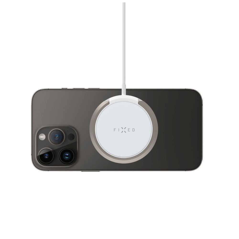 Bezdrôtová nabíjačka Fixed Ring, 15W, 1.67A, Biela