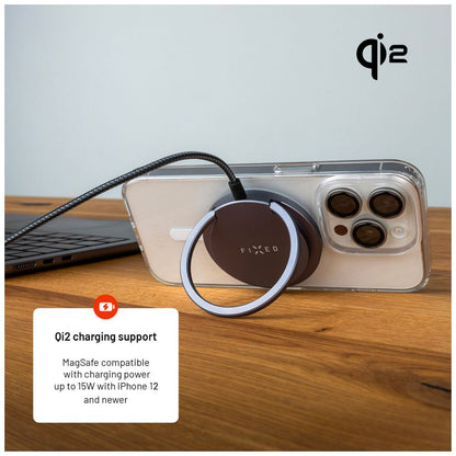 Fixed Ring Wireless Network Charger, 15W, 1.67A, Gray