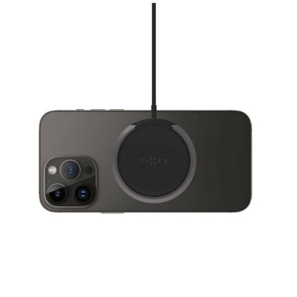 Bezdrôtová sieťová nabíjačka Fixed Ring, 15W, 1.67A, Čierna