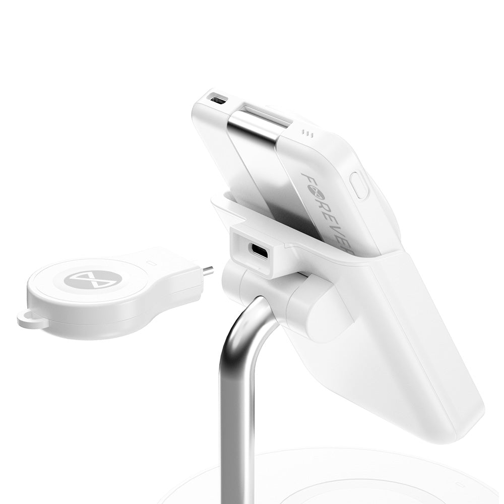 Bezdrôtová nabíjačka Forever MACS-100 5v1, 20W, 3A, 1 x USB-A, Biela