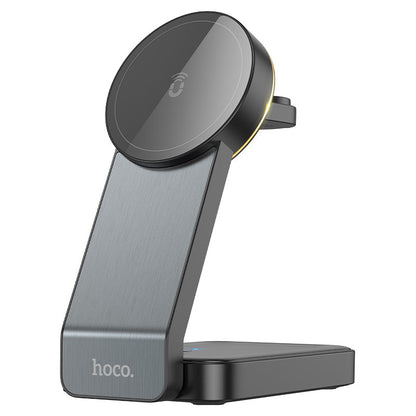 Bezdrôtová sieťová nabíjačka HOCO CQ3 3v1, 15W, 1.67A, Čierna