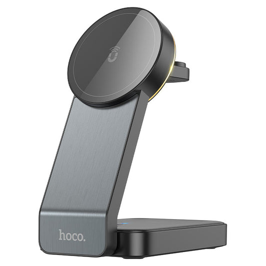 Bezdrôtová sieťová nabíjačka HOCO CQ3 3v1, 15W, 1.67A, Čierna