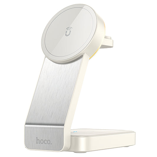 Bezdrôtová nabíjačka HOCO CQ3 3v1, 15W, 1.67A, Biela