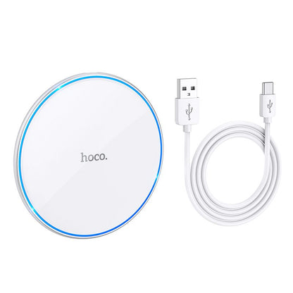 Bezdrôtová nabíjačka HOCO CW6 Pro, 15W, 1.67A, Biela