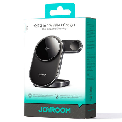 Bezdrôtová sieťová nabíjačka Joyroom JR-W17 3v1, 15W, 1.67A, Čierna