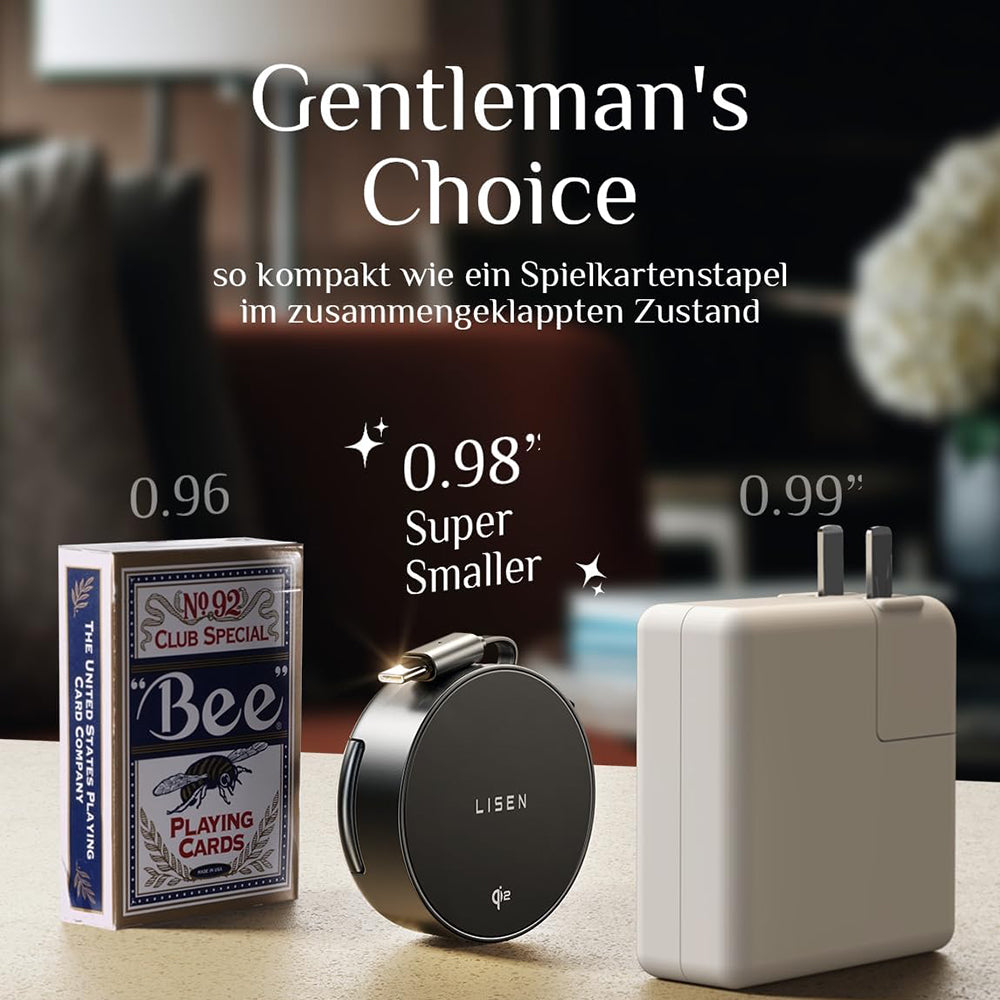Bezdrôtová nabíjačka Lisen W602 2v1, 15W, 1.67A, Čierna YL0324090008