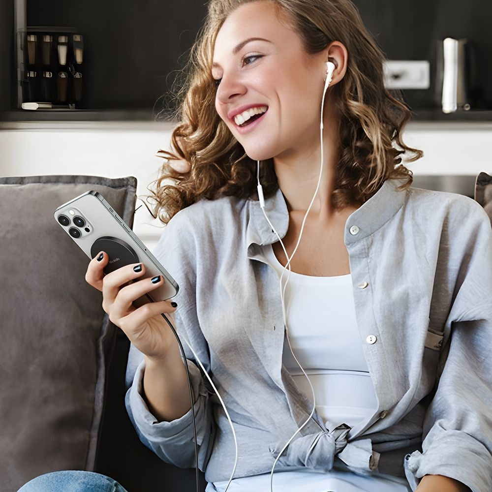 Bezdrôtová sieťová nabíjačka McDodo CH-4360 Moon, 15W, 1.67A, Čierna