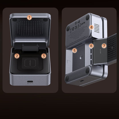 Bezdrôtová nabíjačka McDodo CH-5192 3v1, 22.5W, 1.67A, Sivá