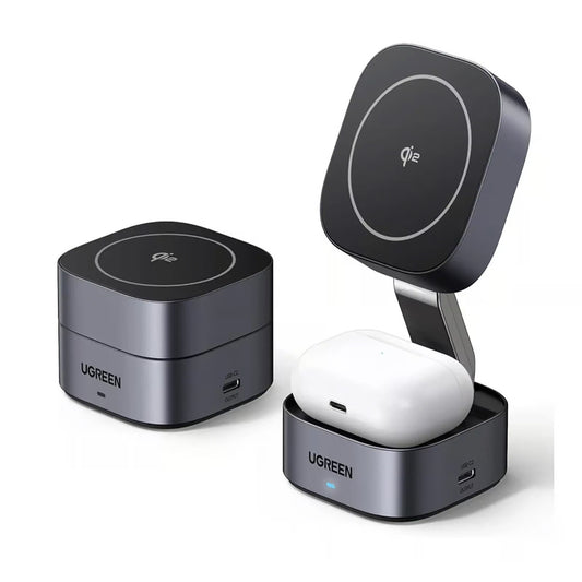 Bezdrôtová sieťová nabíjačka UGREEN W702 3v1, 20W, 1.67A, 1 x USB-C, Čierna