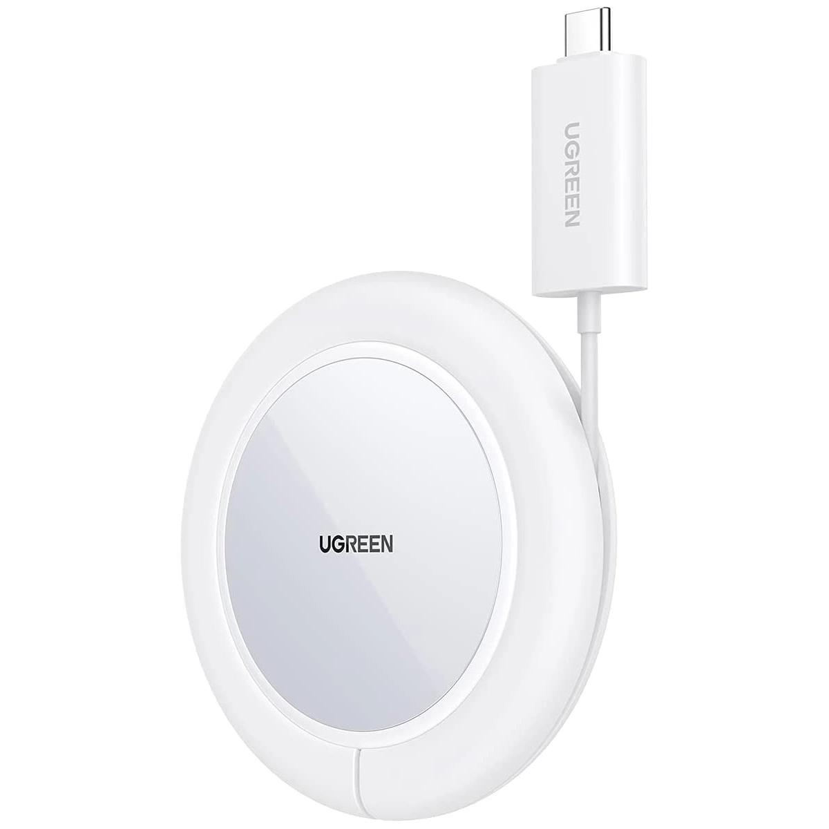 Bezdrôtová sieťová nabíjačka UGREEN CD245 (40123), 15W, 1,67A, biela
