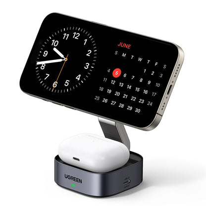 Bezdrôtová sieťová nabíjačka UGREEN W526 3v1, 20W, 1.67A, 1 x USB-C, Čierna