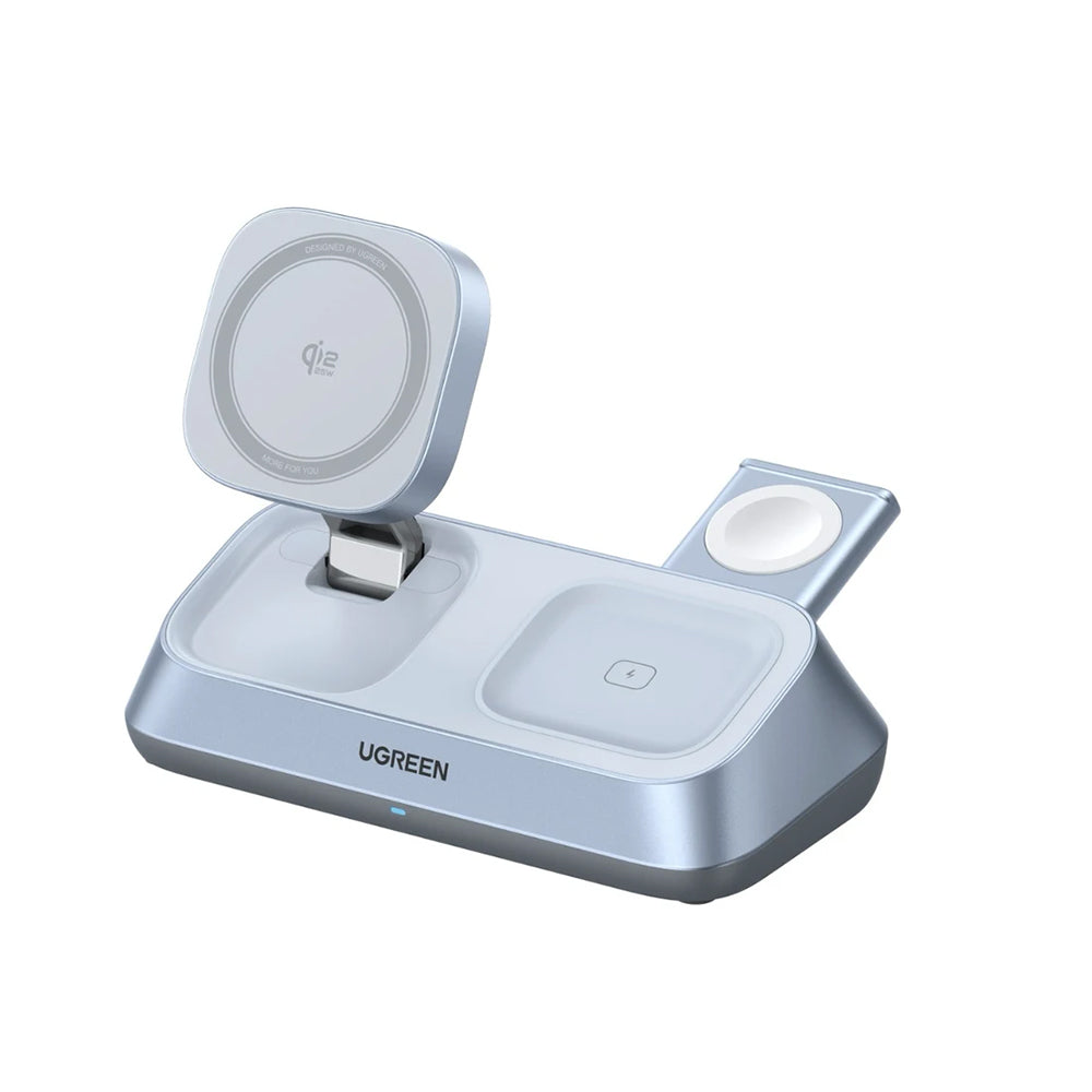 Bezdrôtová nabíjačka UGREEN W711 3v1, 25W, 1.67A, Modrá