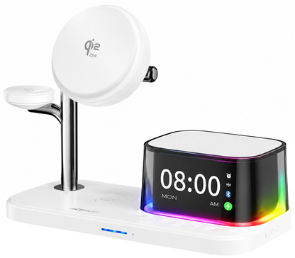 Bezdrôtová sieťová nabíjačka XO Design CX045 3v1, 25W, biela