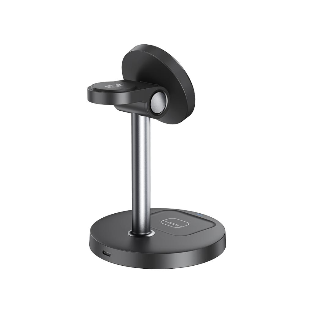 Bezdrôtová sieťová nabíjačka XO Design CX038 3v1, 15W, 1.67A, Čierna