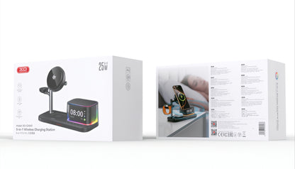 Bezdrôtová sieťová nabíjačka XO Design CX045 3v1, 25W, čierna