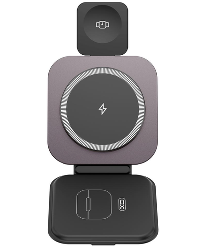 Bezdrôtová nabíjačka XO Design CX035 3v1, 15W, 1.67A, Čierna