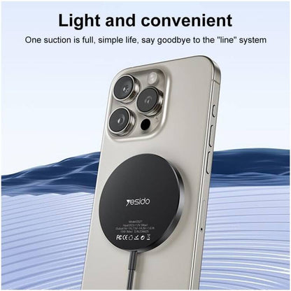 Bezdrôtová sieťová nabíjačka Yesido DS21, 15W, 1.67A, Čierna