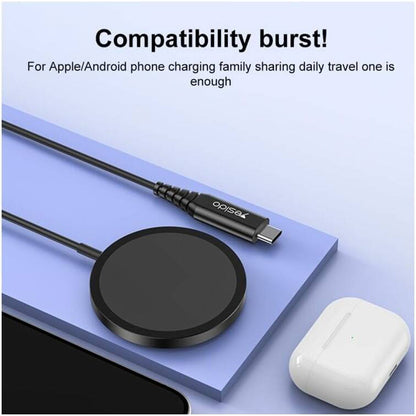 Bezdrôtová sieťová nabíjačka Yesido DS21, 15W, 1.67A, Čierna