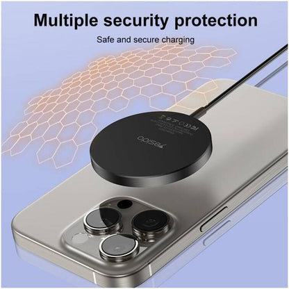 Bezdrôtová sieťová nabíjačka Yesido DS21, 15W, 1.67A, Čierna