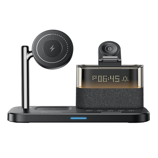 Bezdrôtová nabíjacia stanica Yesido DS37 Display 3in1, 25W, 1.67A, čierna