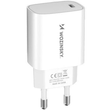 Sieťová nabíjačka WZK WGWCCW, 20W, 3A, 1 x USB-C, biela
