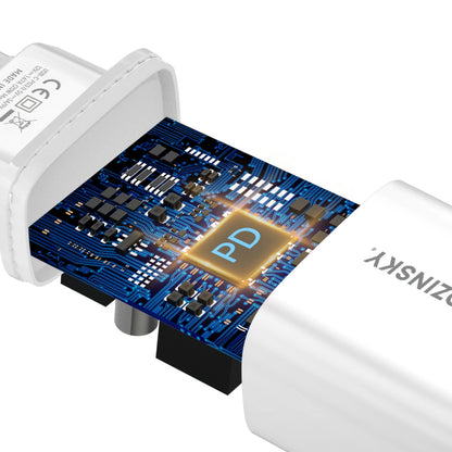 Sieťová nabíjačka WZK WGWCCW, 20W, 3A, 1 x USB-C, biela
