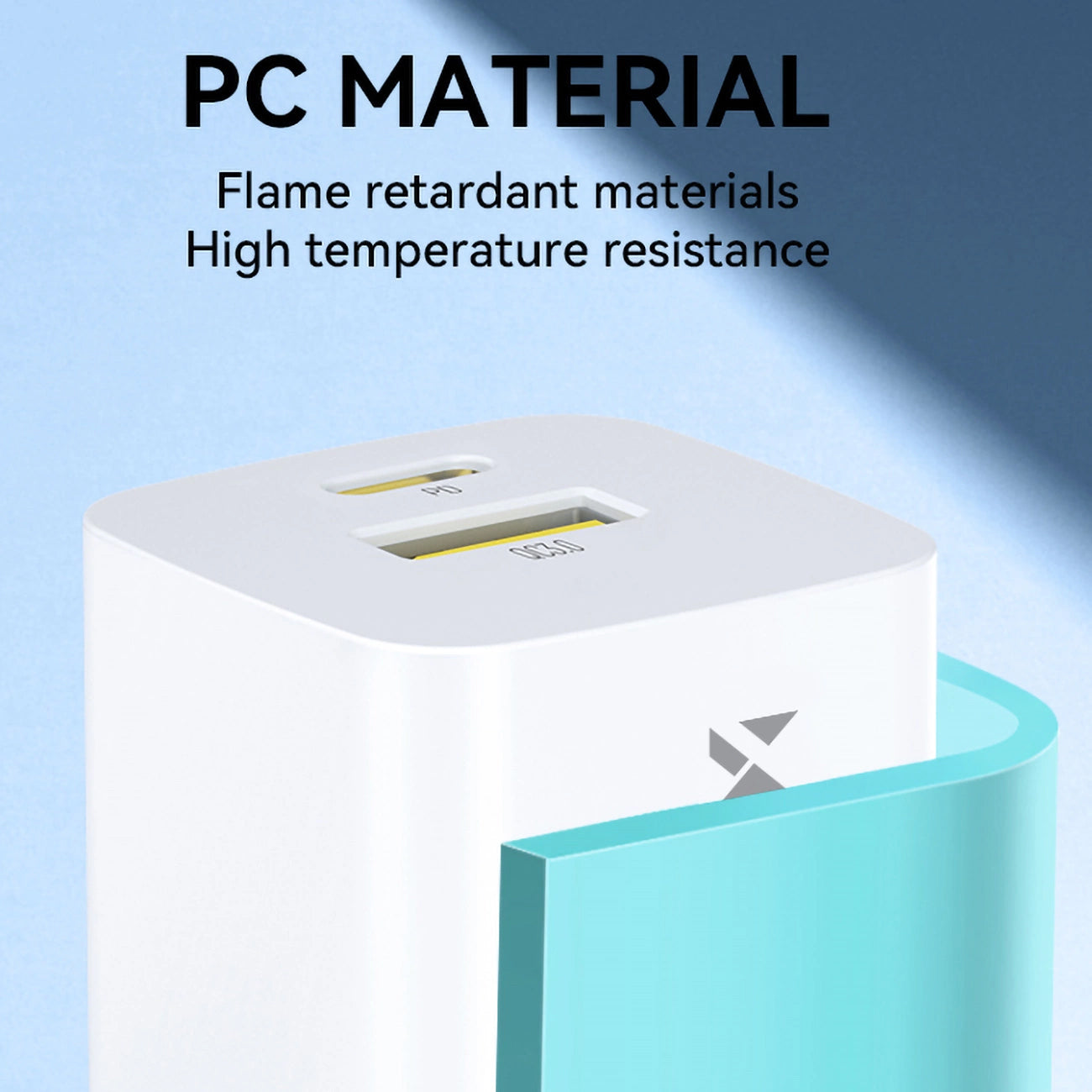 Sieťová nabíjačka WZK WWCEAC, 33W, 3A, 1 x USB-A - 1 x USB-C, Biela