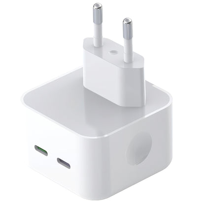Sieťová nabíjačka XO Design L102, 35W, 3A, 2 x USB-C, Biela