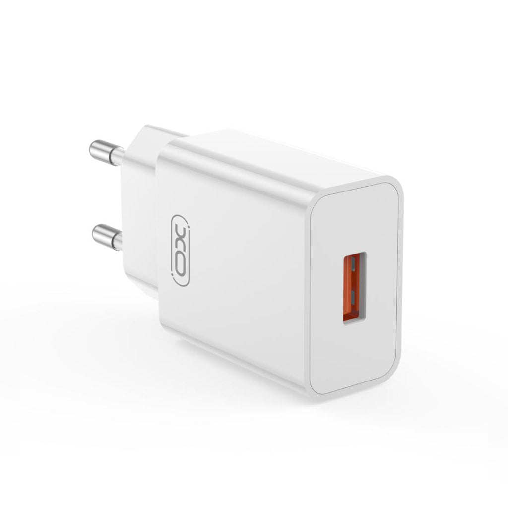 Sieťová nabíjačka XO Design L127, 18W, 3A, 1 x USB-A, Biela