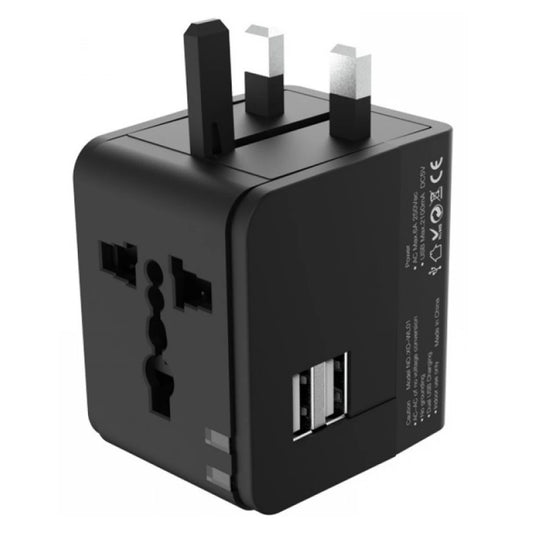 Sieťová nabíjačka XO Design WL01 Travel, 10.5W, 2.1A, 2 x USB-A, Čierna