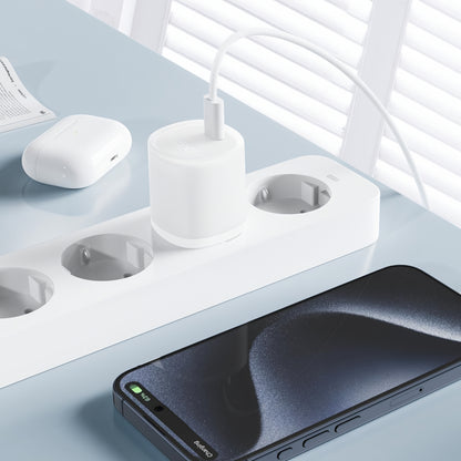 Sieťová nabíjačka XO Design L150, 30W, 3A, 1 x USB-C, Biela