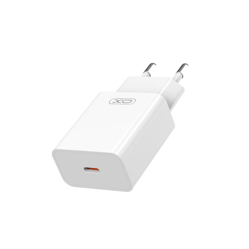 Sieťová nabíjačka XO Design L126, 20W, 3A, 1 x USB-C, Biela