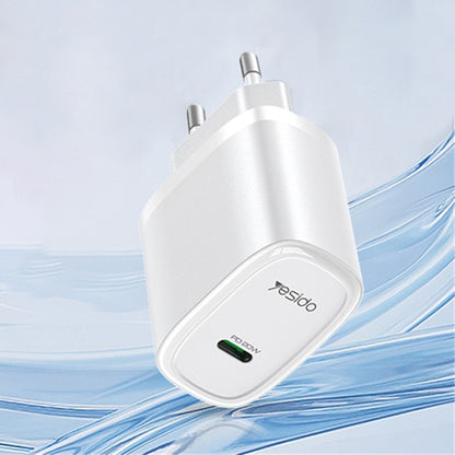 Yesido YC57 Network Charger, 20W, 3A, 1 x USB-C, White