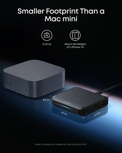 Nabíjací stanica Anker pre externú batériu Prime, 150W, 5A, 1 x Pogo Pin - 1 x USB-A - 2 x USB-C, Čierna A1903G11