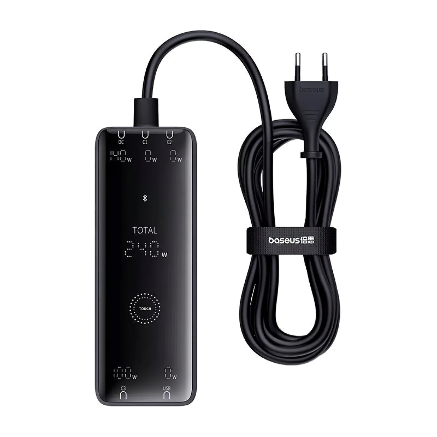 Nabíjačka Stanica Baseus 5in1, 240W, 5A, 1 x USB-A - 3 x USB-C - 1 x DC, Čierna P10163901113-00