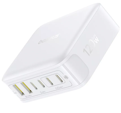 Nabíjačka stanica Baseus EnerFill FH21, 120W, 3,25A, 2 x USB-A - 4 x USB-C, biela E0120T01