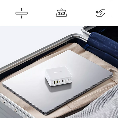 Nabíjačka stanica Baseus EnerFill FH21, 120W, 3,25A, 2 x USB-A - 4 x USB-C, biela E0120T01