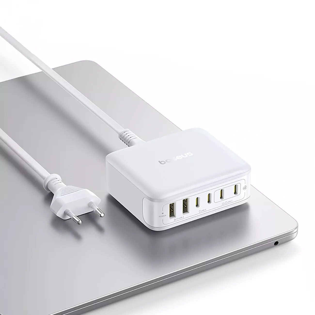 Nabíjačka stanica Baseus EnerFill FH21, 120W, 3,25A, 2 x USB-A - 4 x USB-C, biela E0120T01