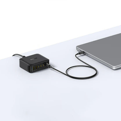 Baseus EnerFill FH21 Charging Station, 120W, 3.25A, 2 x USB-A - 4 x USB-C, Black E0120T00